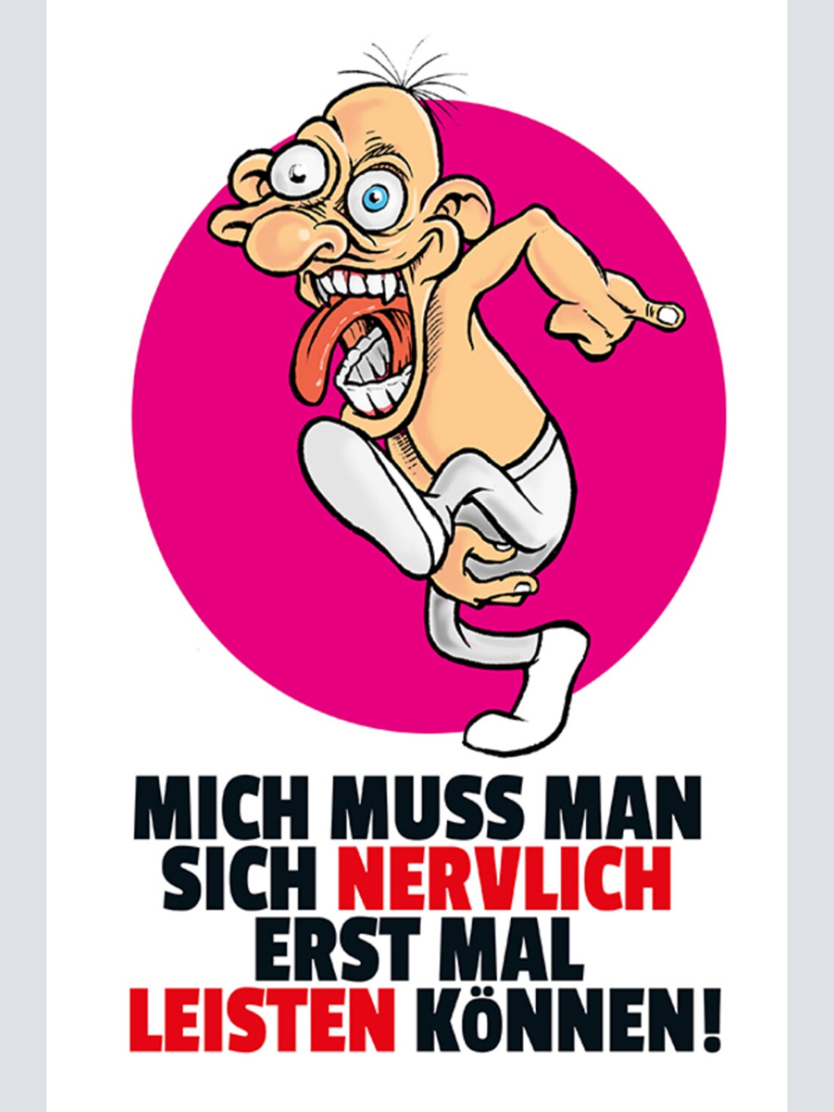 Schild Spruch Mich muss man sich nervlich erst mal leisten können Irre JW