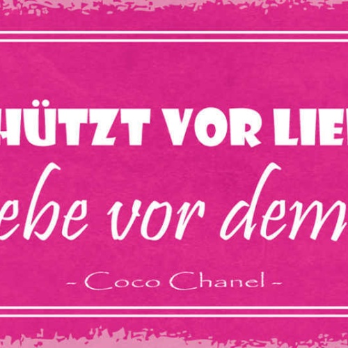 Schild Alter Schützt Vor Liebe Nicht Aber Liebe Vor Dem Altern Coco Chanel 27x10