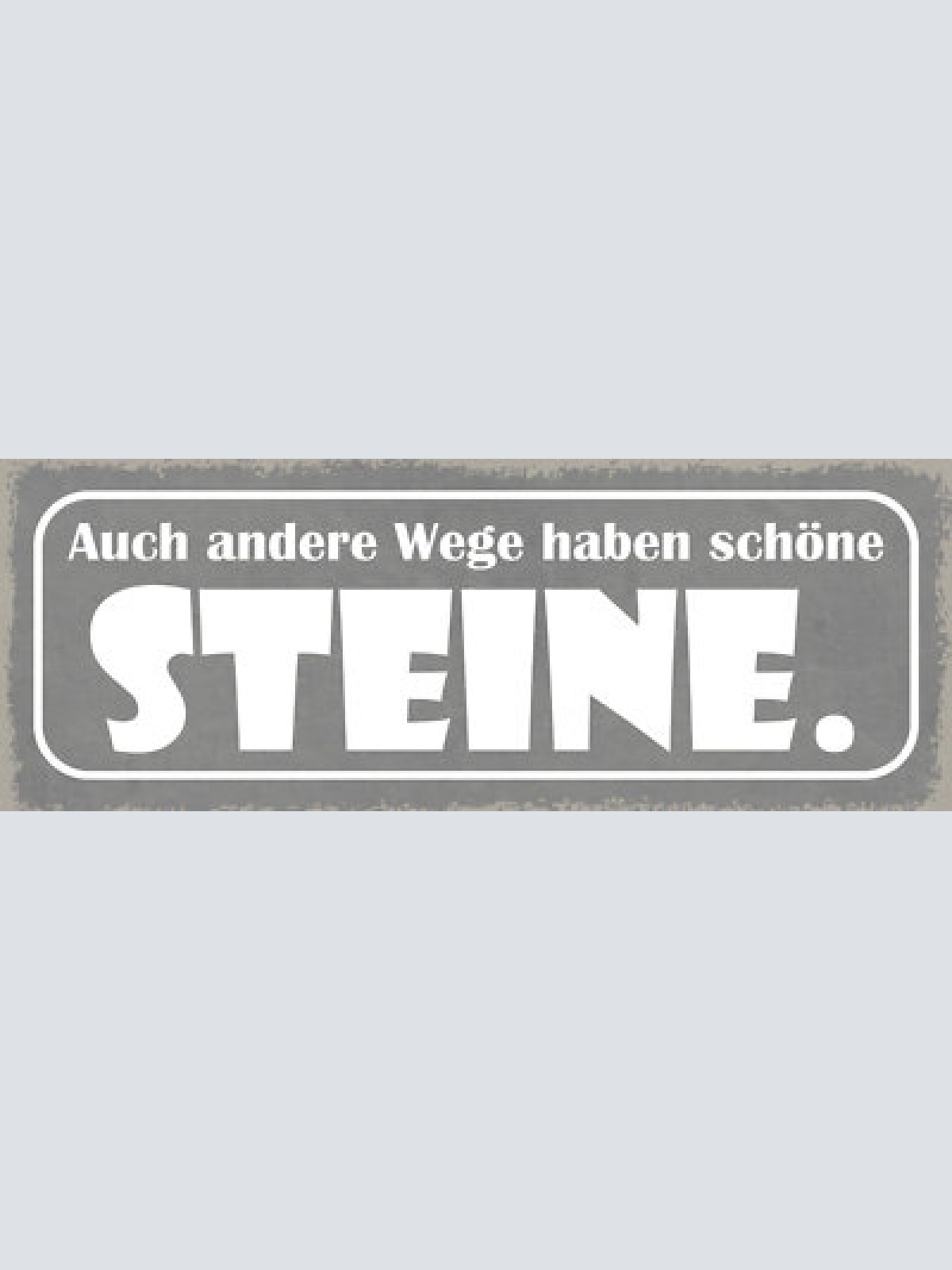 Schild auch andere wege haben schöne steine reisen urlaub 27x10 blech od.holz