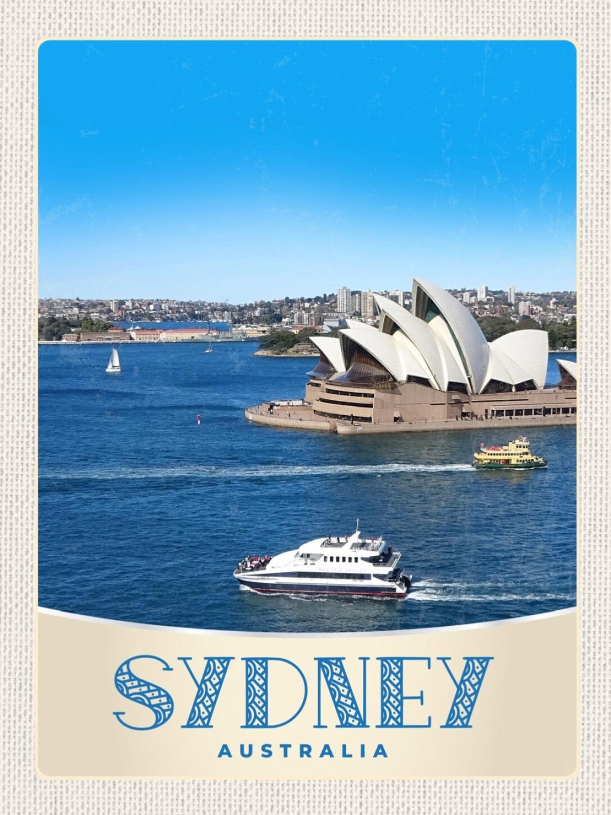 Schild Sydney Australia Australien Opera House 12x18 20x30 30x40 Blech/Holz