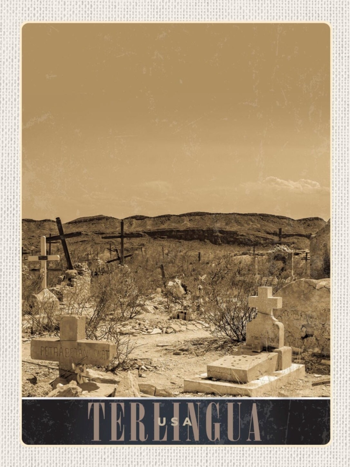 Schild Terlingua USA Texas Friedhof Gräber Stadt 12x18 20x30 30x40 Blech/Holz