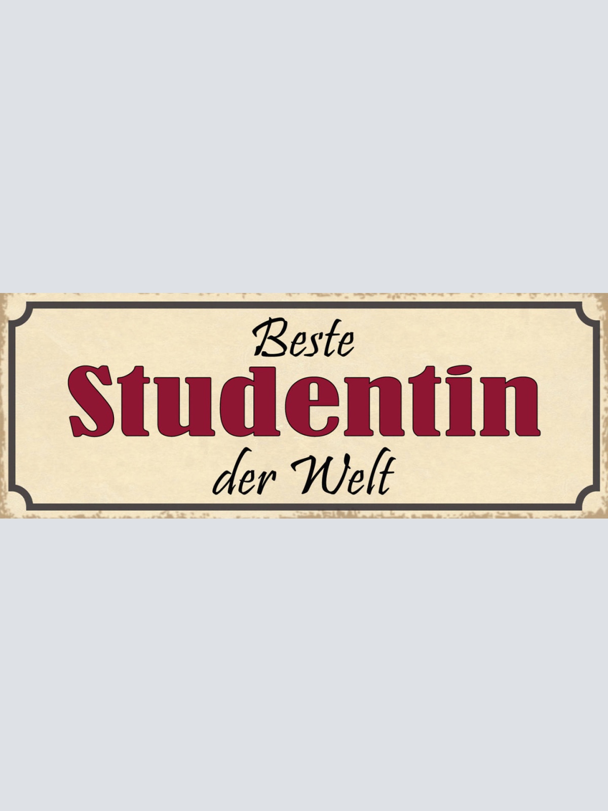 Schild Beste Studentin Der Welt Universität Studieren 27x10 Blech od.Holz