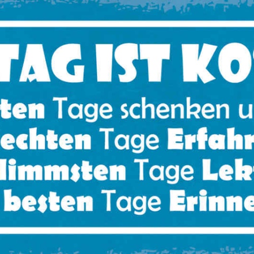 Schild Jeder Tag Ist Kostbar Schönsten Tage Freude Erfahrung Lektion Erinnerung