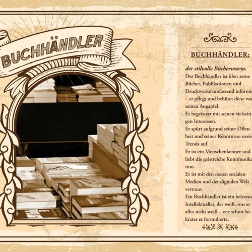 Schild Buchhändler Beruf Bücher Geschäft Verkauf 12x18 20x30 30x40 Blech/Holz