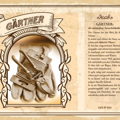Schild Gärtner Beruf Garten Pflege Pflanzen Blumen 12x18 20x30 30x40 Blech/Holz