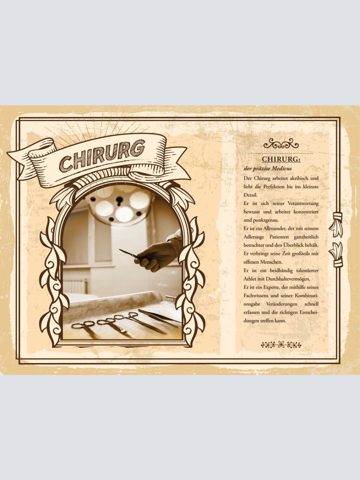 Schild Chirurg Beruf Chirurgie Arzt Operation OP 12x18 20x30 30x40 Blech/Holz