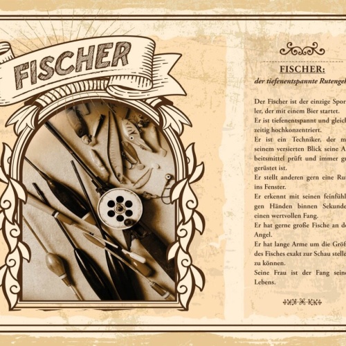 Schild Fischer Beruf Fischen Angler Fisch Angeln 12x18 20x30 30x40 Blech/Holz
