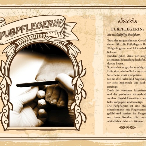 Schild Fußpflegerin Beruf Fußpflege Pediküre Fuß 12x18 20x30 30x40 Blech/Holz