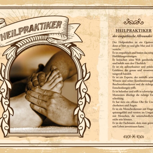 Schild Heilpraktiker Beruf Naturheilkunde Medizin 12x18 20x30 30x40 Blech/Holz