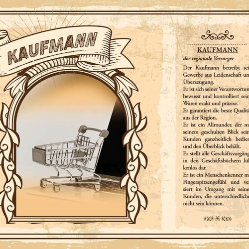 Schild Kaufmann Beruf Verkäufer Verkauf Händler 12x18 20x30 30x40 Blech/Holz