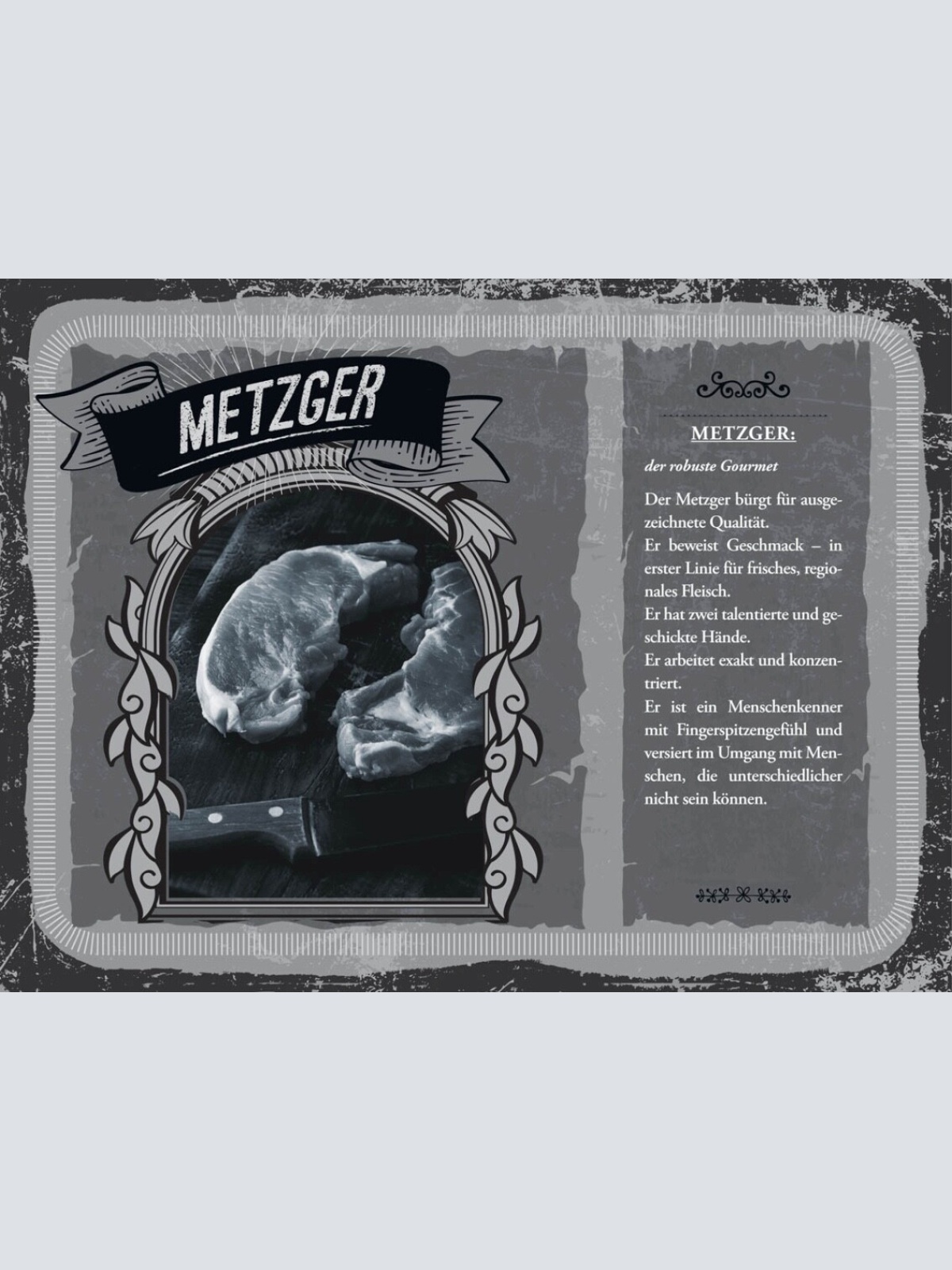 Schild Metzger Beruf Metzgerei Fleischhauer 12x18 20x30 30x40 Blech/Holz