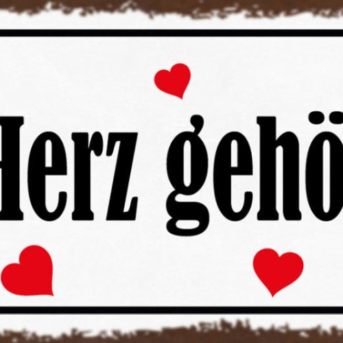 Schild Mein Herz Gehört Dir Liebe Beziehung Ehe Paar 27x10 Blech od.Holz