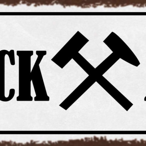 Schild Glück Auf Gruß Bergmann Bergwerk Berg Leute Arbeiter 27x10 Blech od.Holz