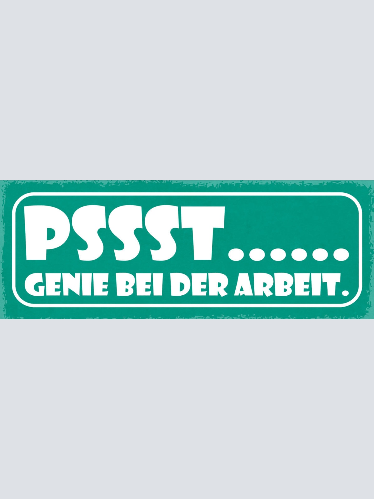 Schild Pssst... Genie Bei Der Arbeit Genius Genial Job 27x10 Blech od.Holz