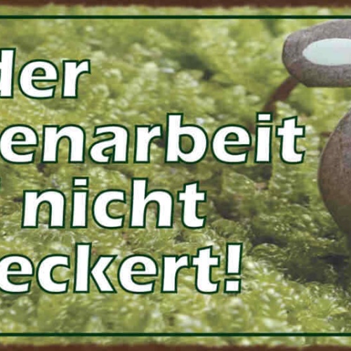 Schild Bei Der Garten Arbeit Wird Nicht Gemeckert Schaf 27x10 Blech od.Holz