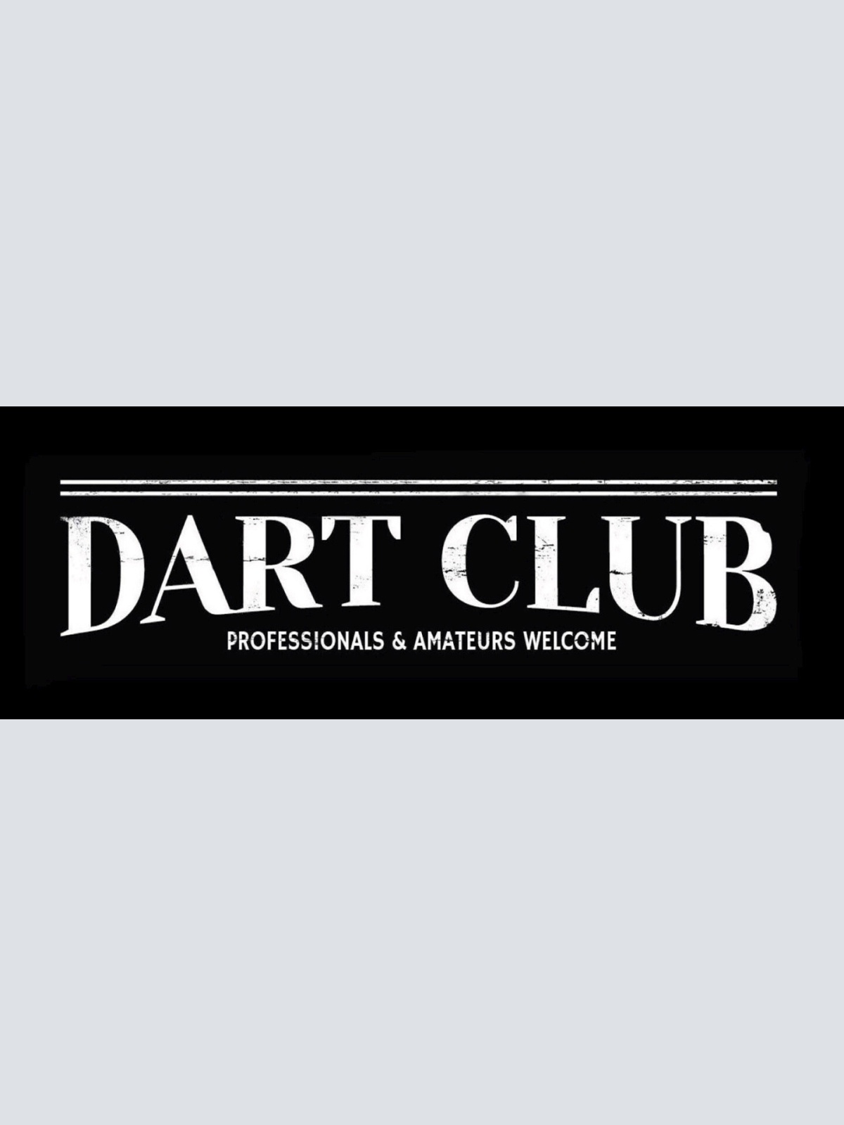 Schild Dart Club Professionals & Amateurs Welcome Darten 27x10 Blech od.Holz