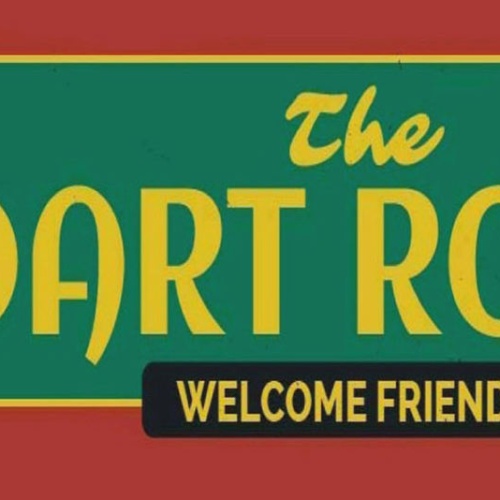 Schild The Dart Room Welcome Friends Darten Spiel Pfeil 27x10 Blech od.Holz
