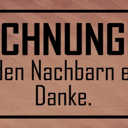 Schild Rechnungen Bitte Bei Den Nachbarn Einwerfen Post 27x10 Blech od.Holz