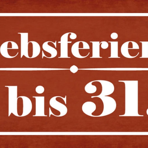 Schild Betriebsferien Vom 1.1. Bis 31.12 Firma Arbeit Urlaub 27x10 Blech od.Holz