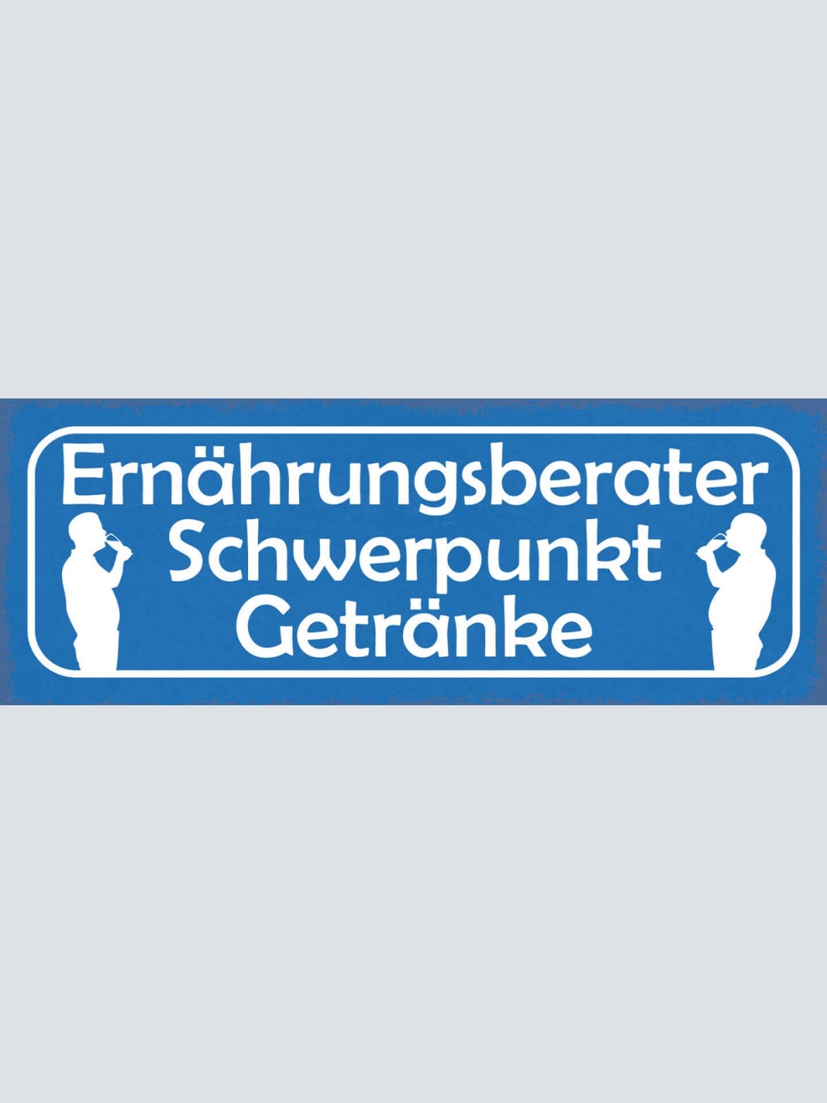 Schild Ernährungsberater Schwerpunkt Getränke Alkohol Bier 27x10 Blech od.Holz