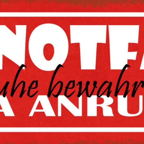 Schild Im Notfall Ruhe Bewahren Papa Anrufen Vater Eltern 27x10 Blech od.Holz