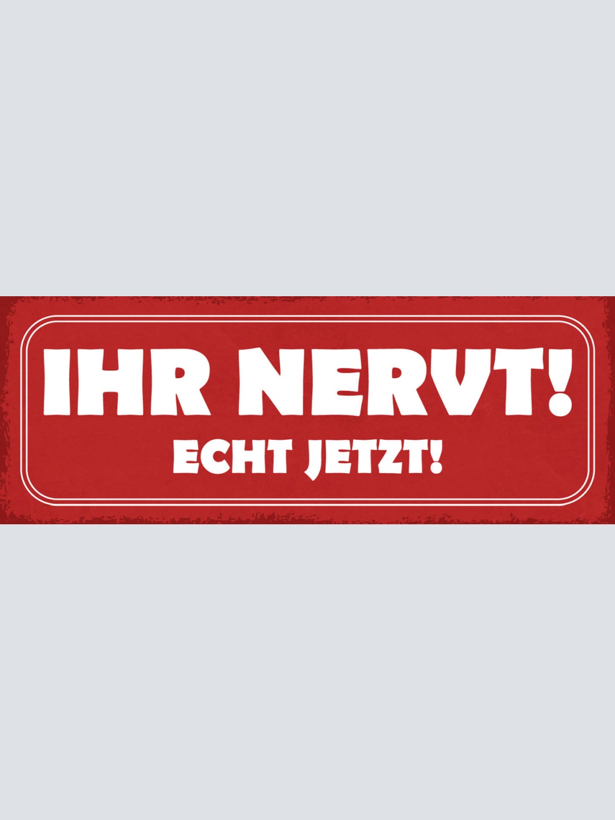Schild Ihr Nervt! Echt Jetzt Nervig Genervt Frust Ärger 27x10 Blech od.Holz