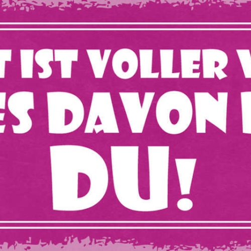 Schild Die Welt Ist Voller Wunder Eines Davon Bist Du Liebe 27x10 Blech od.Holz