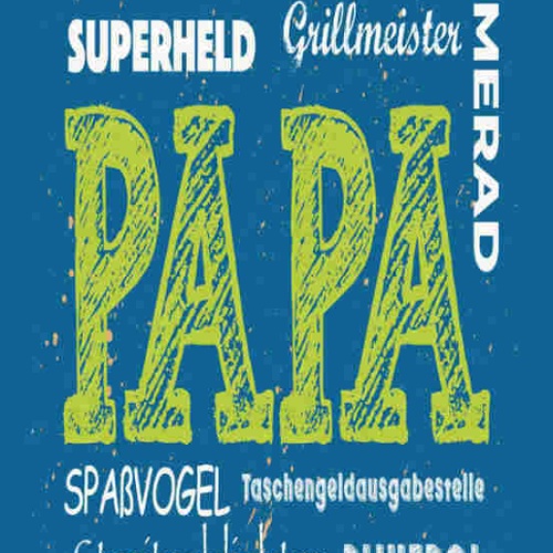Schild Papa Vater Vorbild Spielkamerad Superheld Freund Kind 27x10 Blech od.Holz