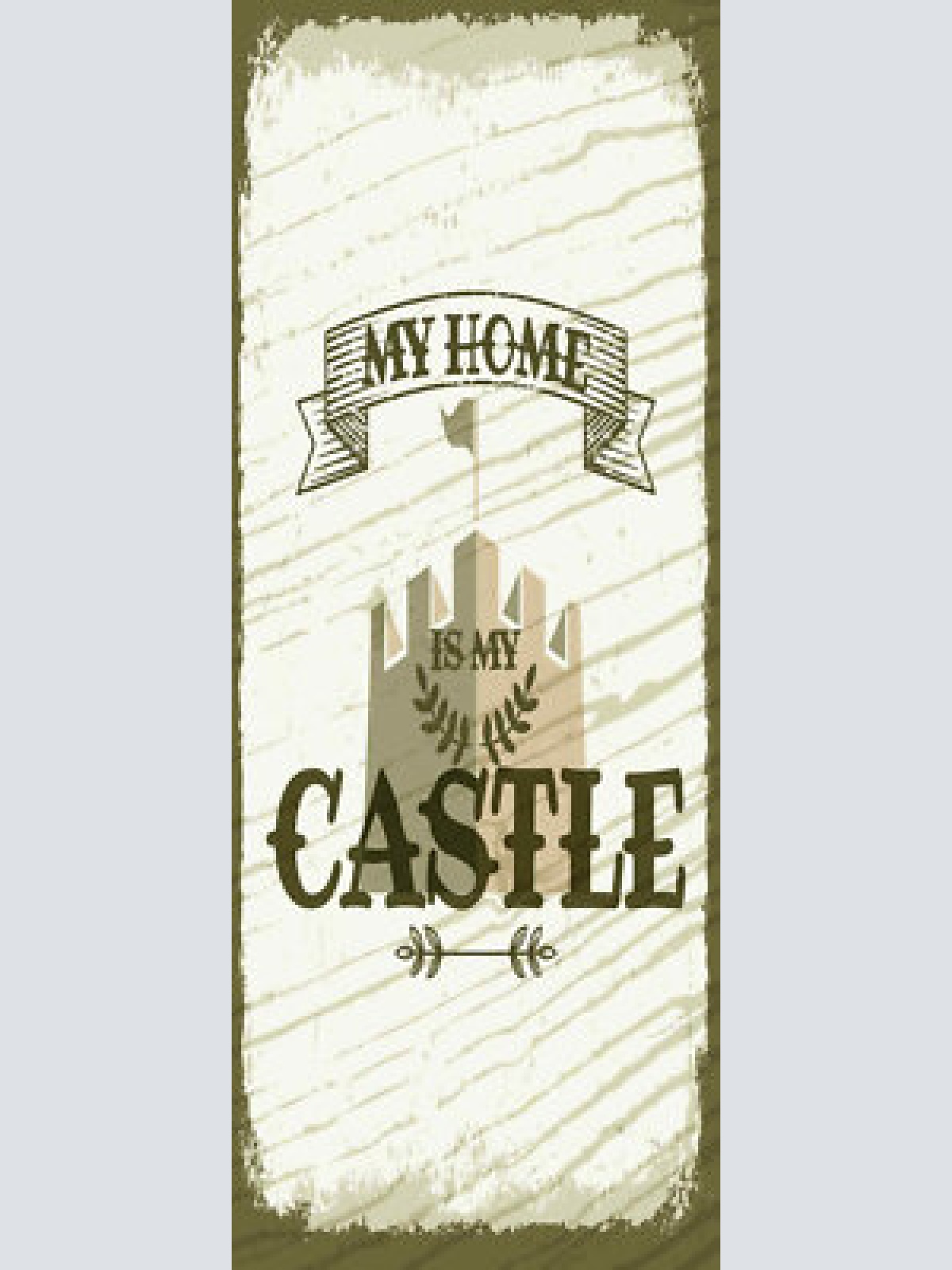 Schild my home is my castle zuhause haus heim ist meine burg 27x10 blech od.holz