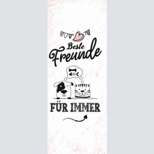Schild beste freunde für immer freundschaft katze hund tier 27x10 blech od.holz