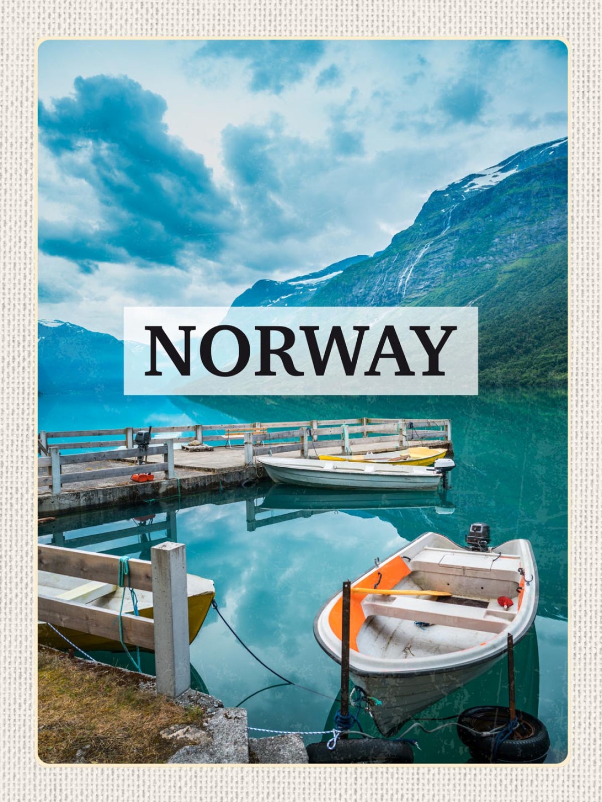 Schild Norway Norwegen Boote Ufer Anlegestelle 12x18 20x30 30x40 Blech/Holz