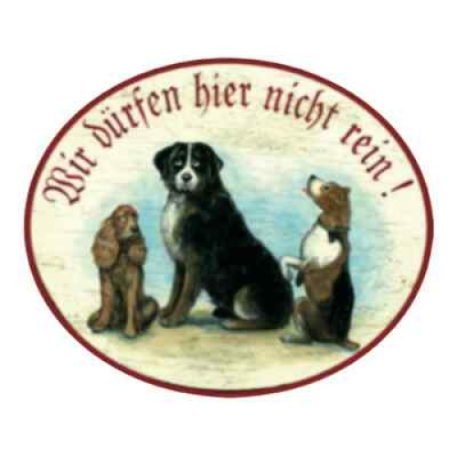 Kuk nostalgie holzschild wir dürfen hier nicht rein hunde