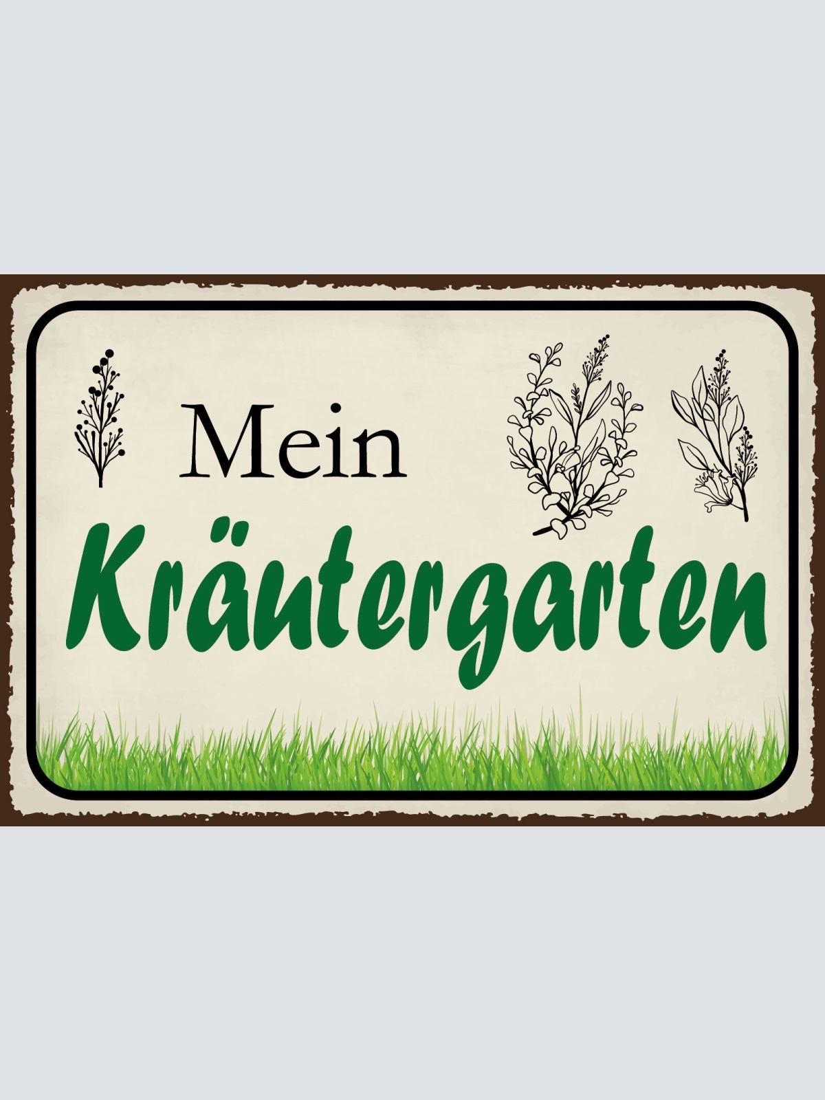 Nostalgie Schild Mein Kräuter Garten Gewürz 12x18 / 20x30 / 30x40 Blech od.Holz