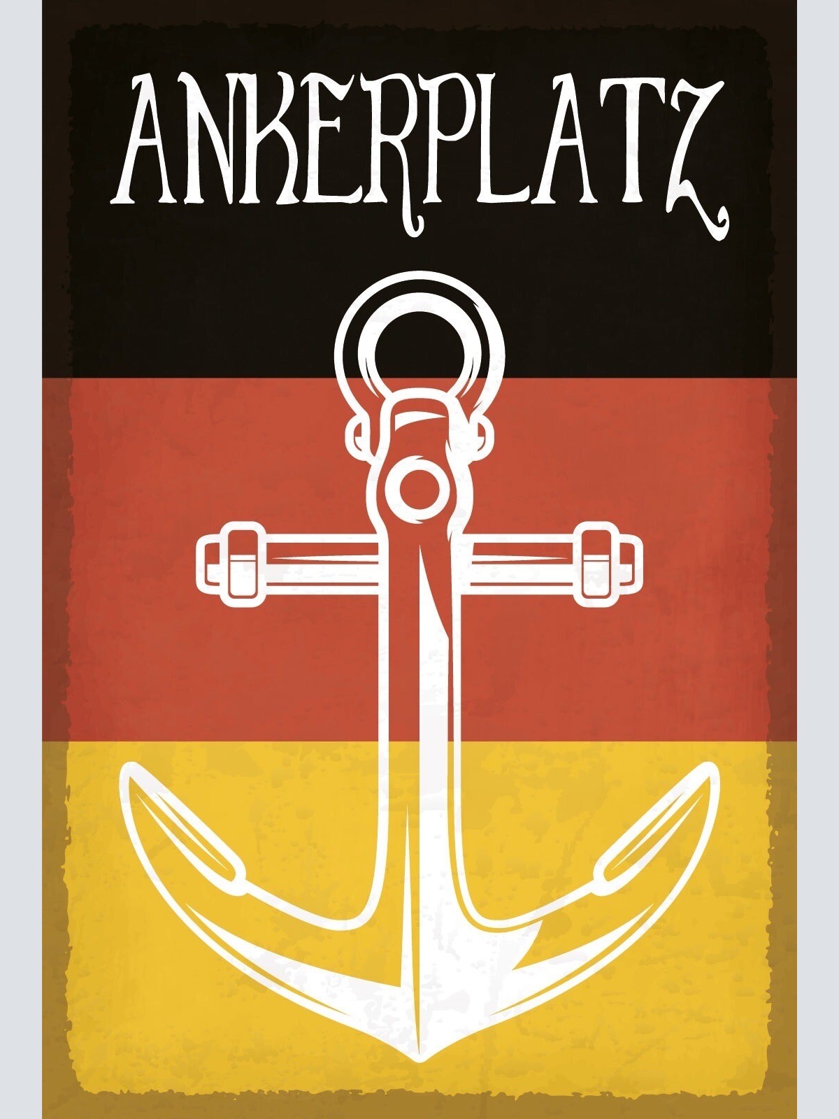 Nostalgie Schild Anker Platz Deutschland 12x18 / 20x30 / 30x40 Blech od. Holz