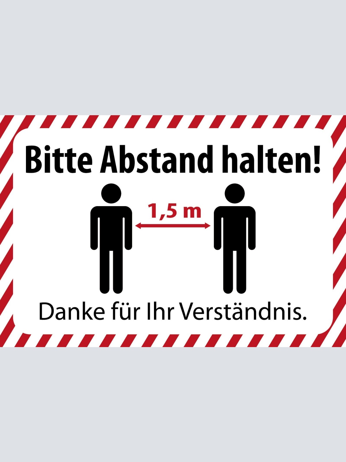 Schild Abstand halten Corona Covid Virus 12x18 / 20x30 / 30x40 Blech od. Holz