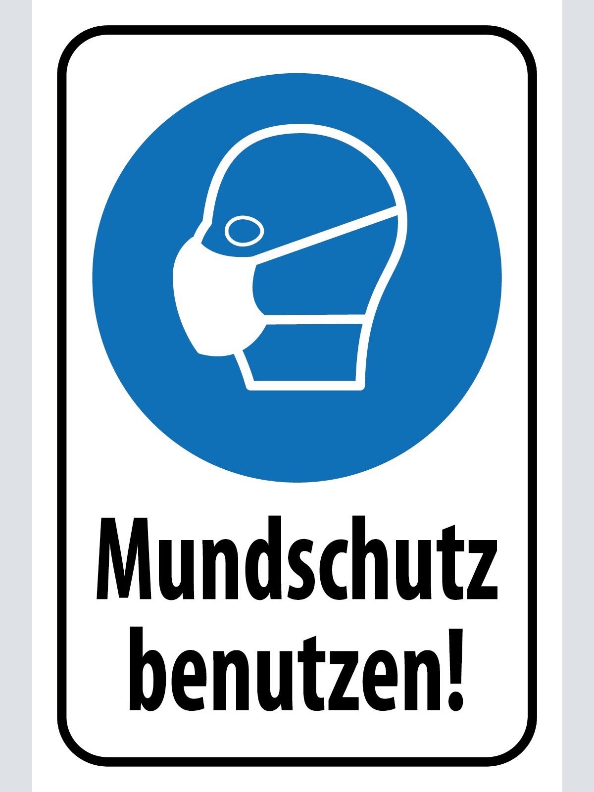 Schild Mund Schutz benutzen Maske 12x18 / 20x30 / 30x40 Blech od. Holz