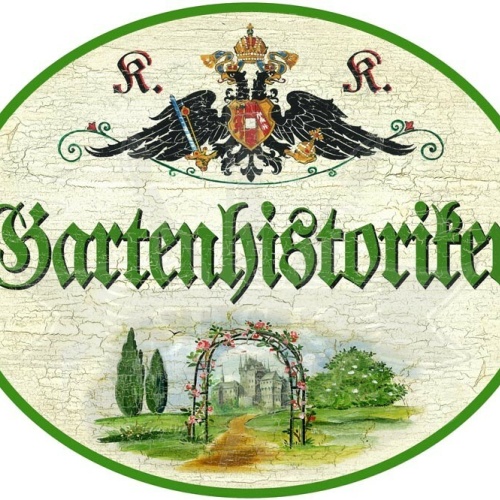 KuK Nostalgie Holzschild - Gartenhistoriker - Blumentor TH