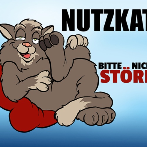 Schild Spruch Nutzkatze Bitte nicht stören JW