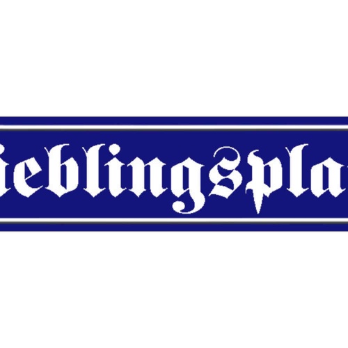 Schild Lieblingsplatz Reserviert Stamm Platz Ort Straße 46 x 10 Blech od. Holz