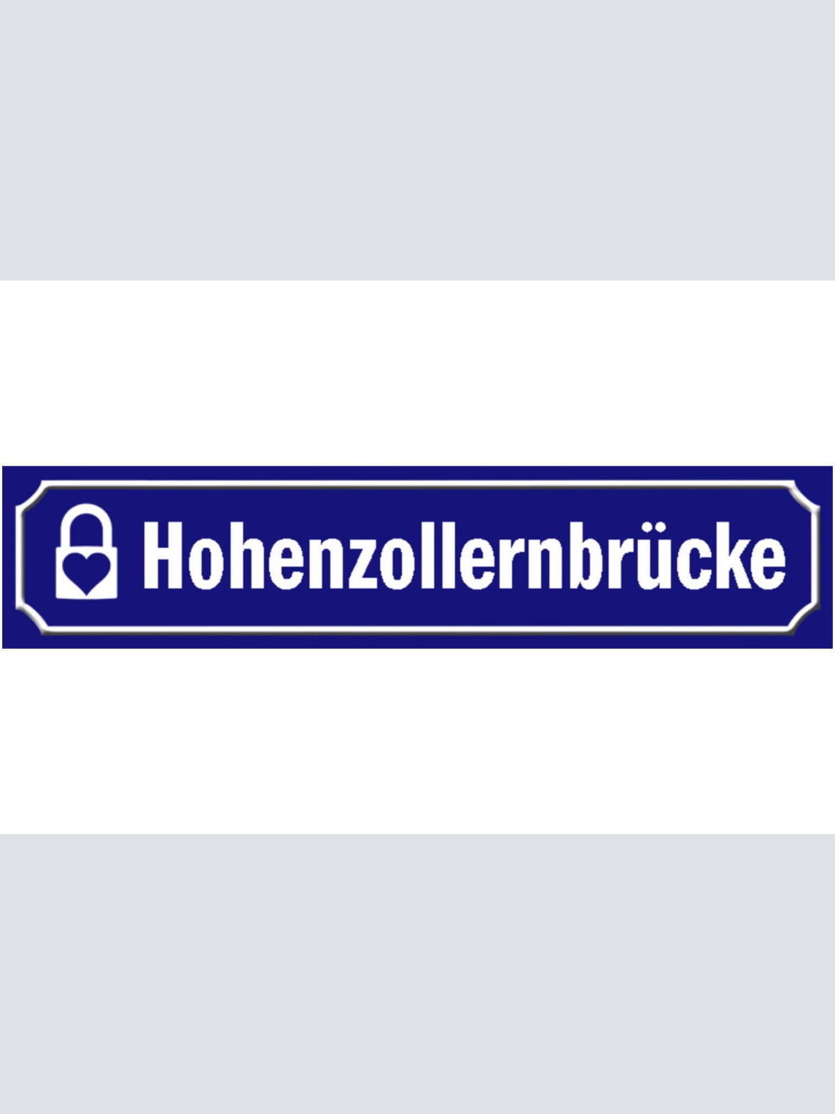 Schild Hohenzollern Brücke Köln Deutschland Ort Straße 46 x 10 Blech od. Holz