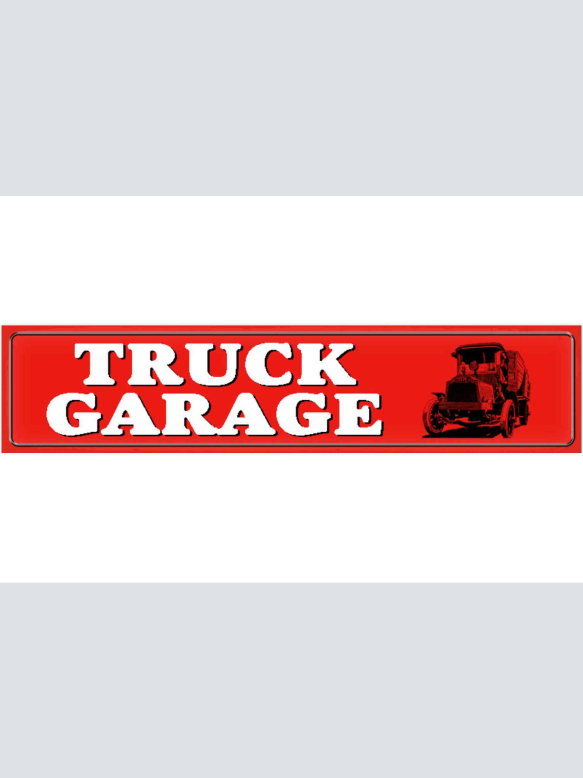 Schild Truck Garage LKW Lastwagen Fernfahrer Werkstatt 46 x 10 Blech od. Holz