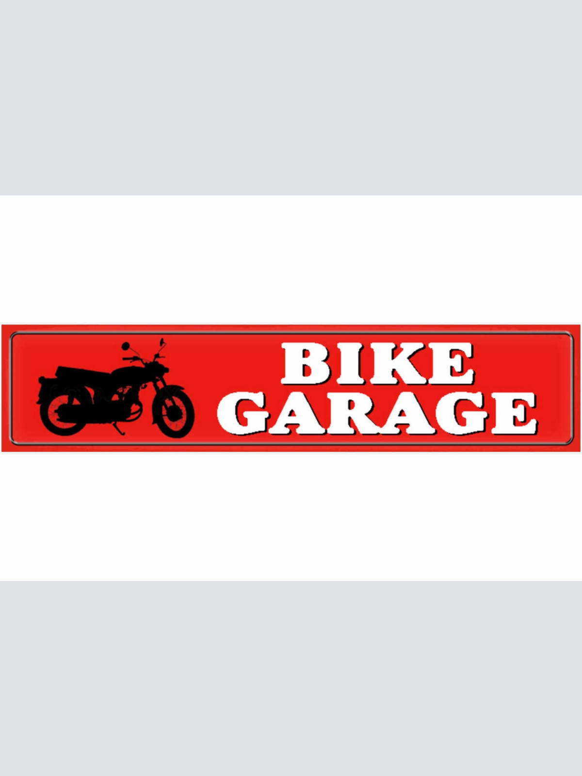 Schild Bike Garage Motorrad Biker Fahrer Werkstatt Bike 46 x 10 Blech od. Holz