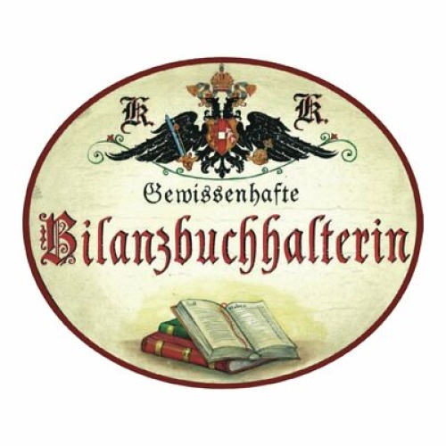 KuK Nostalgie Holzschild Buchhalter/in Bilanzbuchhalter/in