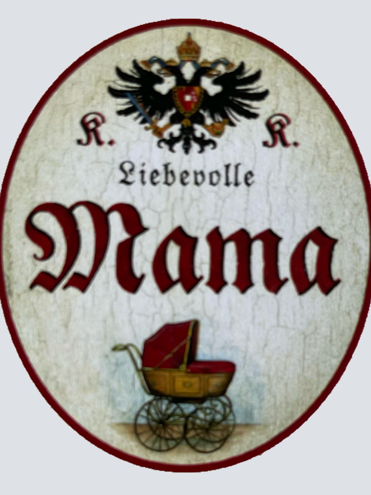 KuK Nostalgie Holzschild Liebevolle Mama Mutter Kind Kinder Familie Schild