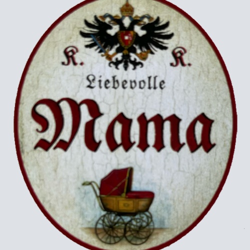KuK Nostalgie Holzschild Liebevolle Mama Mutter Kind Kinder Familie Schild