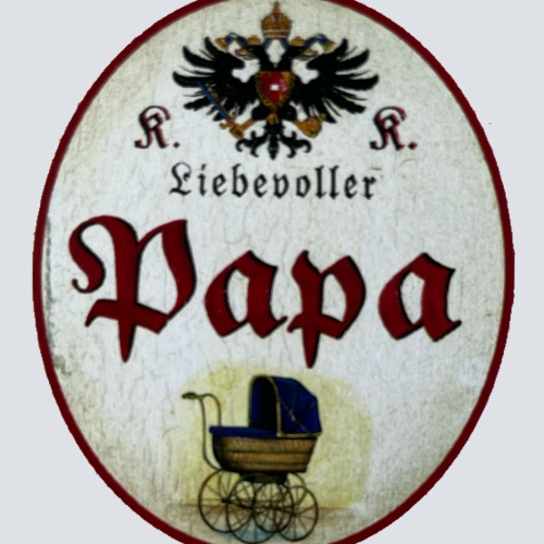 KuK Nostalgie Holzschild Liebevoller Papa Vater Kinder Kind Familie Schild