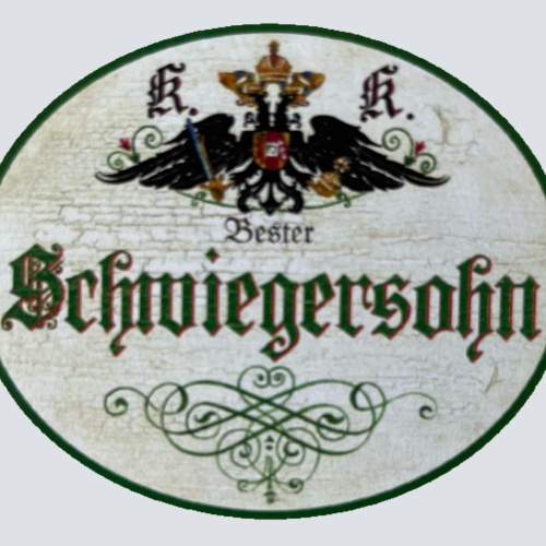 KuK Nostalgie Holzschild Bester Schwiegersohn Schwiegereltern Familie Schild