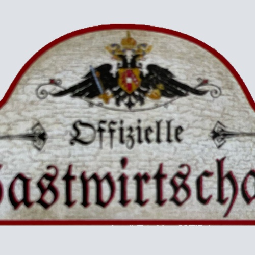 KuK Nostalgie Holzschild Offizielle Gastwirtschaft Wirt Wirtshaus Bier Schild
