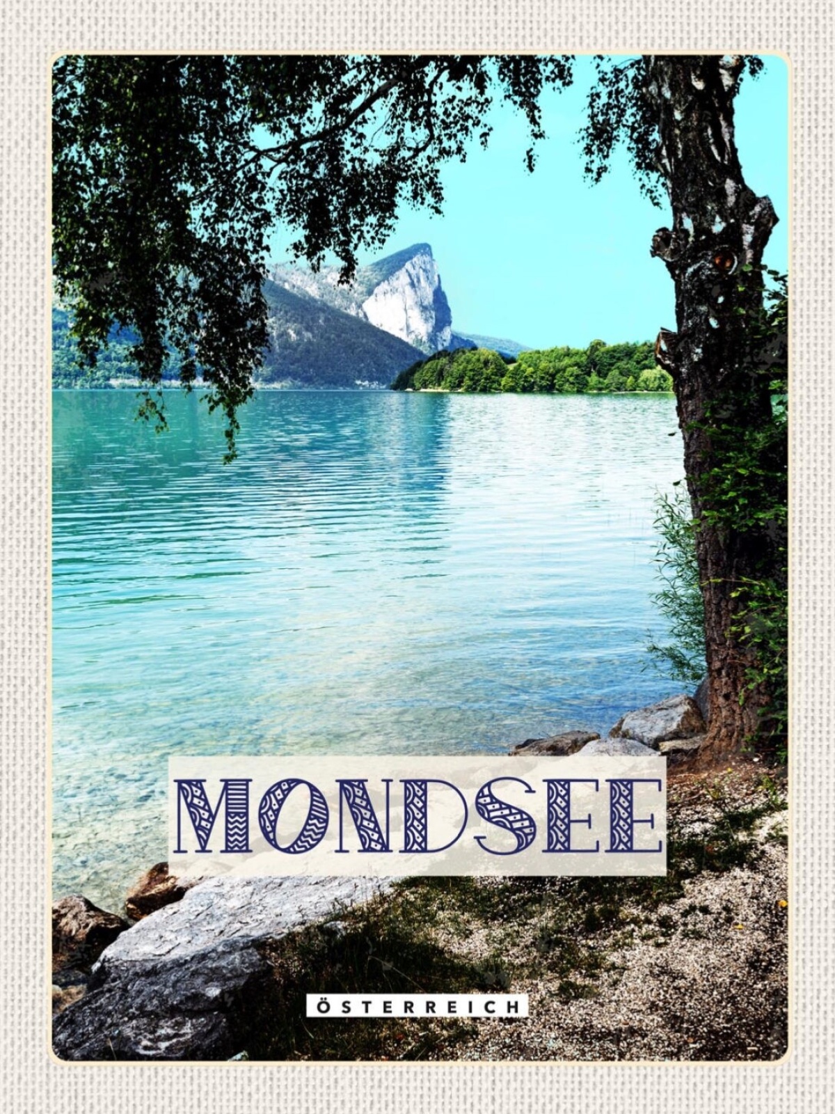 Schild Mondsee Österreich Oberösterreich Boot 12x18 20x30 30x40 Blech/Holz