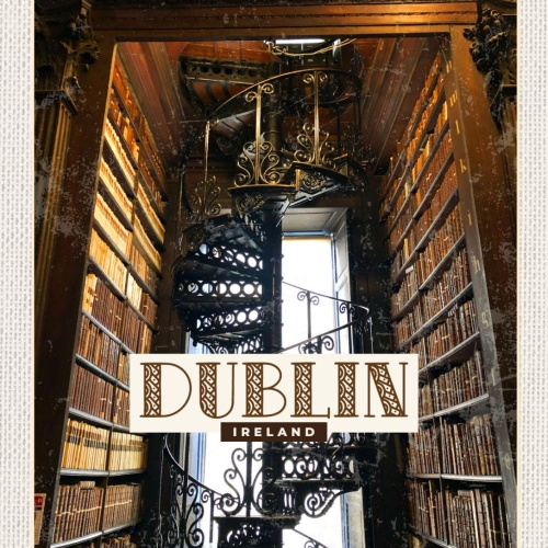 Schild Dublin Ireland Irland Trinity College 12x18 20x30 30x40 Blech od. Holz